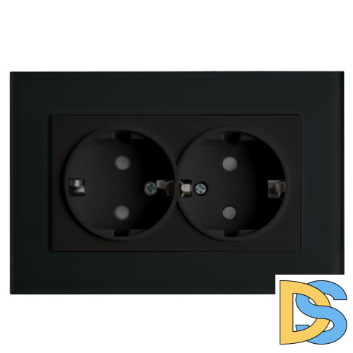 Розетка 2-местная Stekker PST16-9011-03 с защитной шторкой 39482