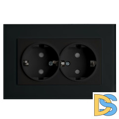 Розетка 2-местная Stekker PST16-9011-03 с защитной шторкой 39482