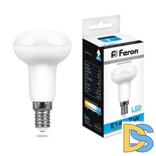 Лампа светодиодная Feron E14 7W 6400K Груша Матовая LB-450 25515