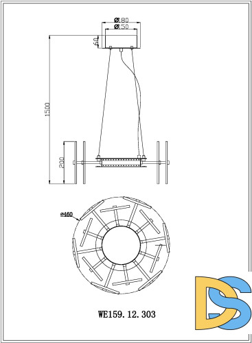 Подвесная люстра Wertmark Nicola WE159.12.303