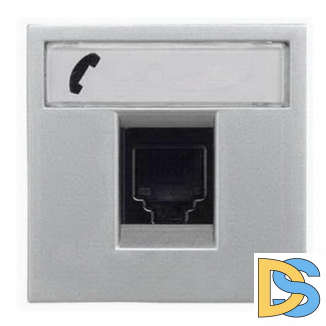 Розетка телефонная RJ11 ABB Niessen Zenit Серебро