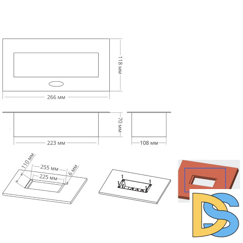 Блок розеток MX-226 (O) (2 секции, 1 USB и 1 type C) Mebax 00-00002604