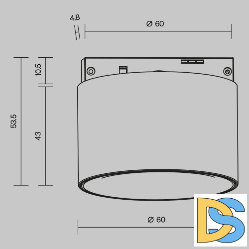 Трековый магнитный светильник Maytoni Alfa S TR188-1-5W3K-M-B