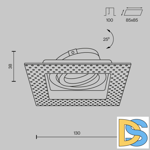 Встраиваемый светильник Maytoni Atom DL003-01-W