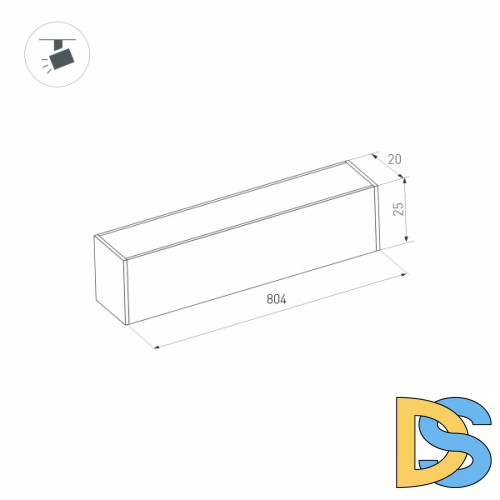 Трековый светильник Arlight Mag-Flat-25-L800-24W Day4000 034212