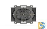Розетка двухместная с заземлением ELBI Zena Vega 609-011000-907