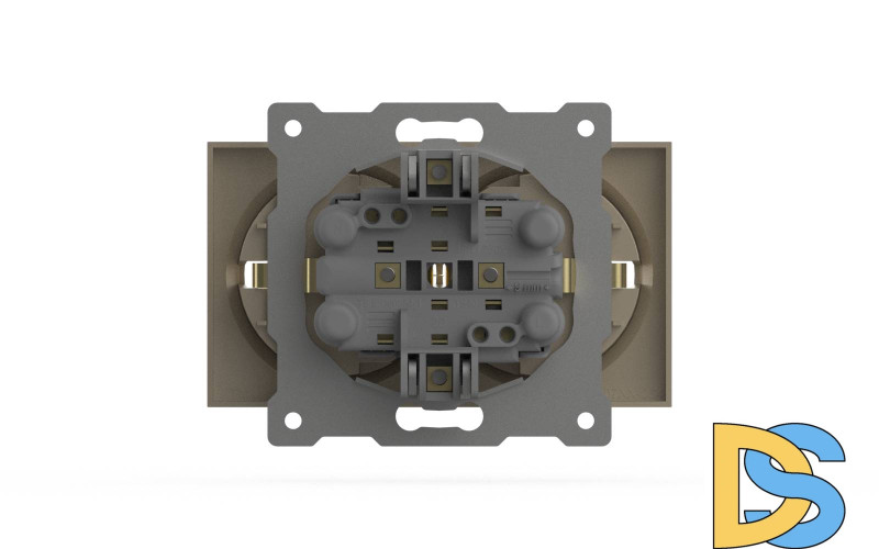 Розетка двухместная с заземлением ELBI Zena Vega 609-012500-907