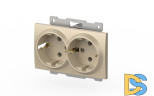 Розетка двухместная с заземлением ELBI Zena Vega 609-012500-907