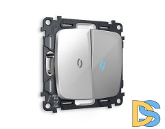 Комплект механизма 2-кл выключателя с подсветкой Ambrella Volt Omega MO404020