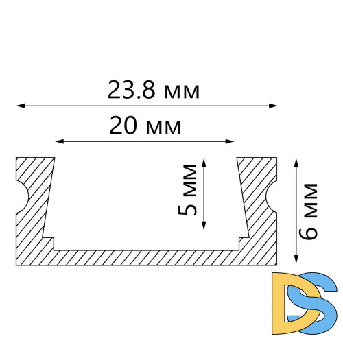 Профиль накладной широкий Feron CAB263 10277