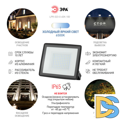 Прожектор Эра LPR-023-0-65K-100 Б0052026