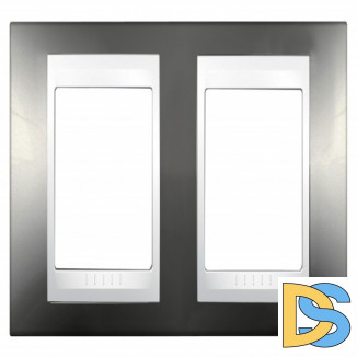 Рамка 2-ая (двойная), Шампань/Белый, серия Unica, Schneider Electric