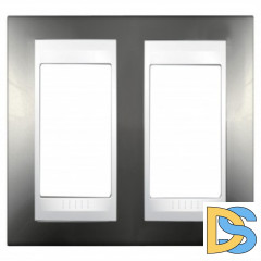 Рамка 2-ая (двойная), Шампань/Белый, серия Unica, Schneider Electric