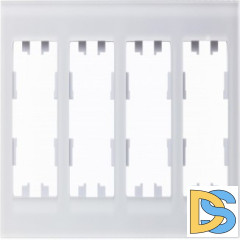 Рамка 4-ая (четверная), Стекло Матовое Белое, серия Atlas Design Nature, Schneider Electric