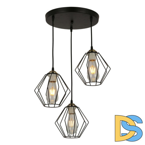 Подвесная люстра IMEX MD.3099-3-P BK+AB