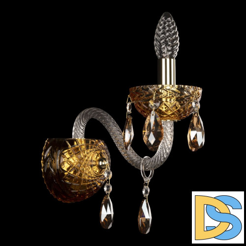 Бра Bohemia Ivele Crystal 5417B/1/165 G Amber/M-1F K721