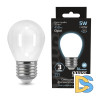 Лампа светодиодная филаментная Gauss E27 5W 4100К матовая 105202205