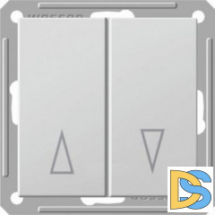 Выключатель для жалюзи (рольставней) с фиксацией, Матовый хром, серия Wessen 59, Schneider Electric