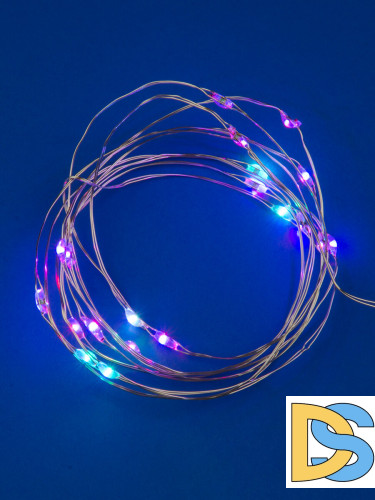 Светодиодная гирлянда Uniel Роса (UL-00007247) разноцветный ULD-S0200-020/DTB/3AA/RC RGB IP20 Dew