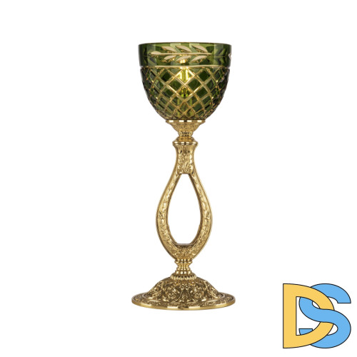 Настольная лампа Bohemia Ivele Crystal Florence 71300L/15 G P1 Amber-Green/H-1J