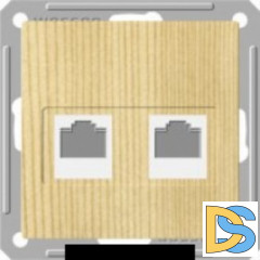 Розетка телефонная+компьютерная RJ-11/RJ-45 кат. 5e, Сосна (пластик), серия Wessen 59, Schneider Electric