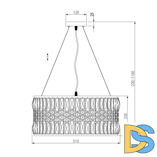 Подвесная люстра Eurosvet Lory 10125/5 золото/прозрачный хрусталь Strotskis Smart (10116/5)