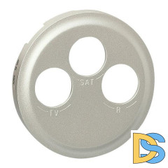 Лицевая панель Legrand Celiane розетки телевизионной TV/FM/SAT титановая 068585