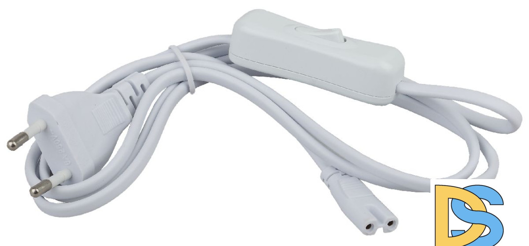 Сетевой шнур c выключателем Эра LLED-A-CABLE-1.5m-SW-W Б0025694