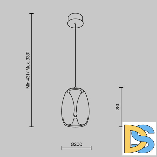 Подвесной светильник Maytoni Splash MOD282PL-L8G3K