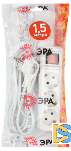 Удлинитель электрический Эра UX-3es-1,5m Б0057740
