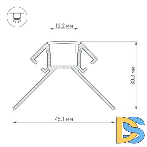 Профиль Arlight ARH-DECORE-S12-EXT-2000 ANOD внешний 023889