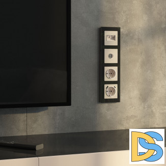 ТВ-розетка оконечная (айвори акрил) W1183043