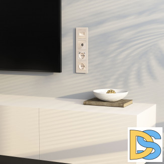 ТВ-розетка оконечная (айвори акрил) W1183043