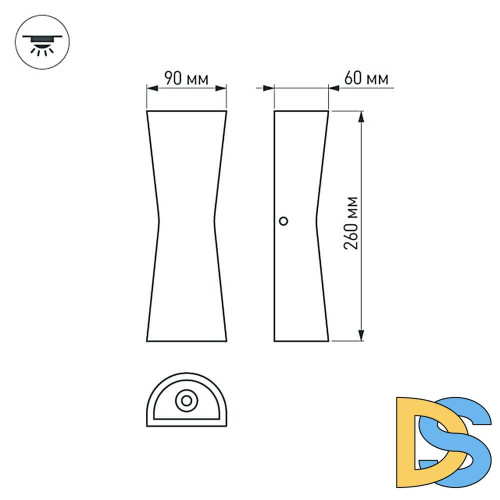 Настенный светильник Arlight LGD-Wall-Tub-J2B-12W Day White 022563