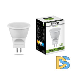 Лампа светодиодная Feron G5.3 3W 4000K матовая LB-271 25552