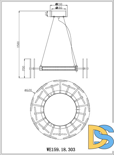 Подвесная люстра Wertmark Nicola WE159.18.303