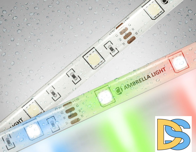 Светодиодная лента Ambrella Light LED Strip 12В 5050 7,2Вт/м RGB 5м IP65 GS2301