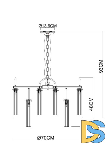 Подвесная люстра Arte Lamp Borgia A4088LM-12AB