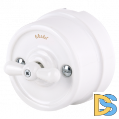 Выключатель на 4 положения двухклавишный (белый) Ретро WL18-01-05