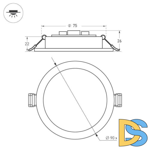 Светодиодная панель Arlight 5Вт IP20 4000K 350-400лм 021431