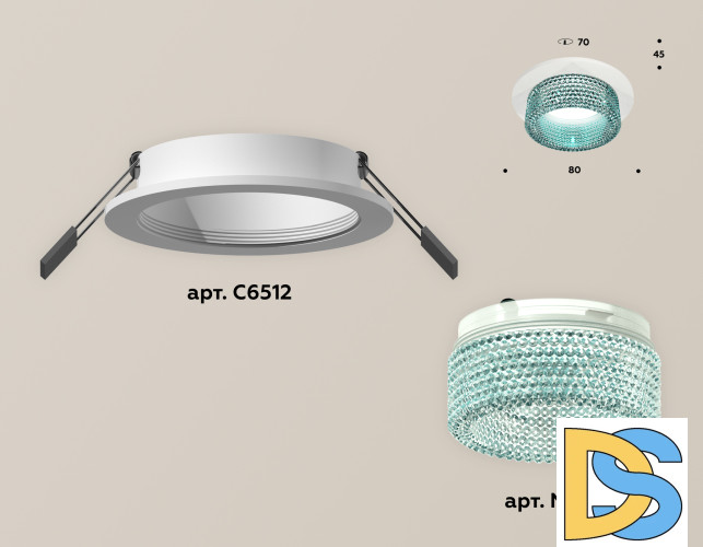Встраиваемый светильник Ambrella Light Techno Spot XC6512043 (C6512, N6153)