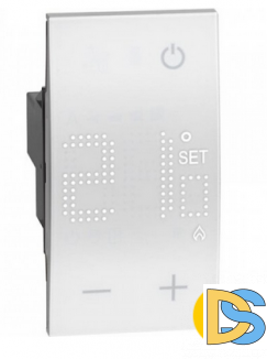 Термостат цифровой с дисплеем для воздуха 230В 5(2)А 2М Белый Btichino Living Now