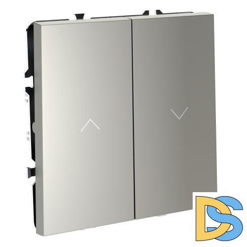 Выключатель встраиваемый VOLTUM S70 для жалюзи 10А, (сталь)