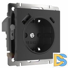 Розетка с быстрой зарядкой USB Type A+С белая W1171708 4690389176449