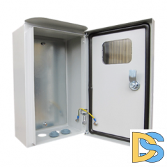 Металлический щит учета для монтажа на столб ЩРН-М IP55, 370Х325х180