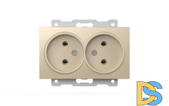 Розетка двухместная без заземления ELBI Zena Vega 609-012500-908