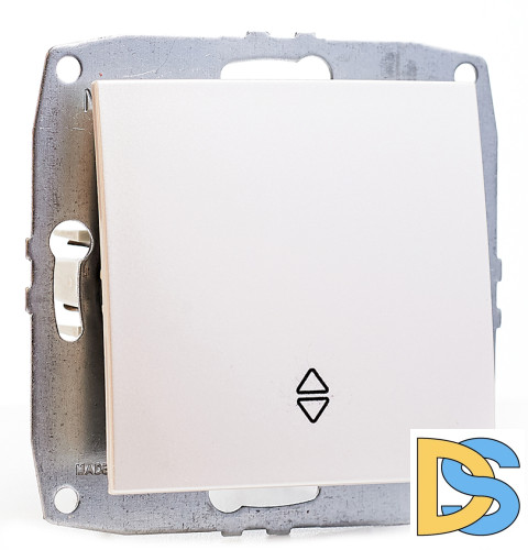 Выключатель одноклавишный перекресный Mono Electric Despina-Larissa 10А 250В жемчуг 500-002525-112