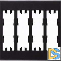 Рамка 4-ая (четверная), Стекло Матовое Черное, серия Atlas Design Nature, Schneider Electric