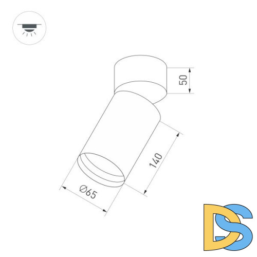 Корпус накладного светильника Arlight SP-Polo-Surface-Flap-R65 024383(1)