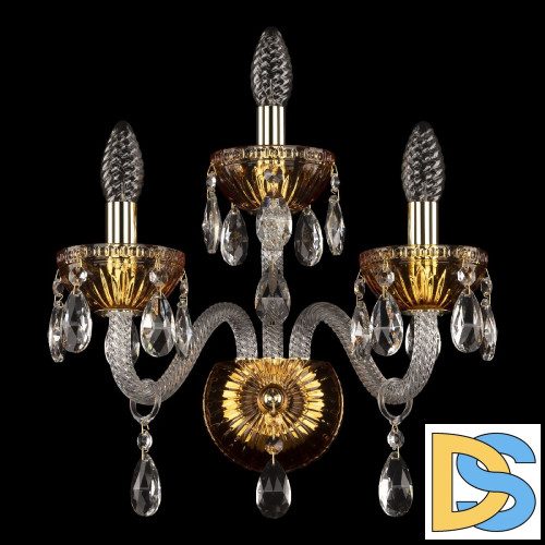 Бра Bohemia Ivele Crystal 5417B/2+1/165 G Amber/M-1G
